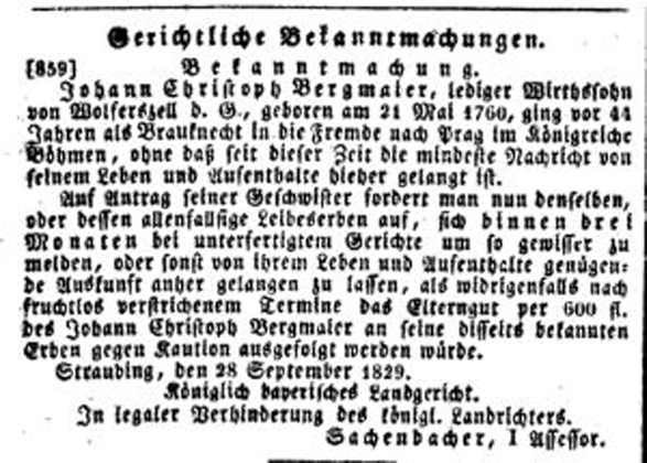 Bergmaier Christoph 1760