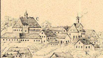 Zeichnungsauschnitt Schloss 1900